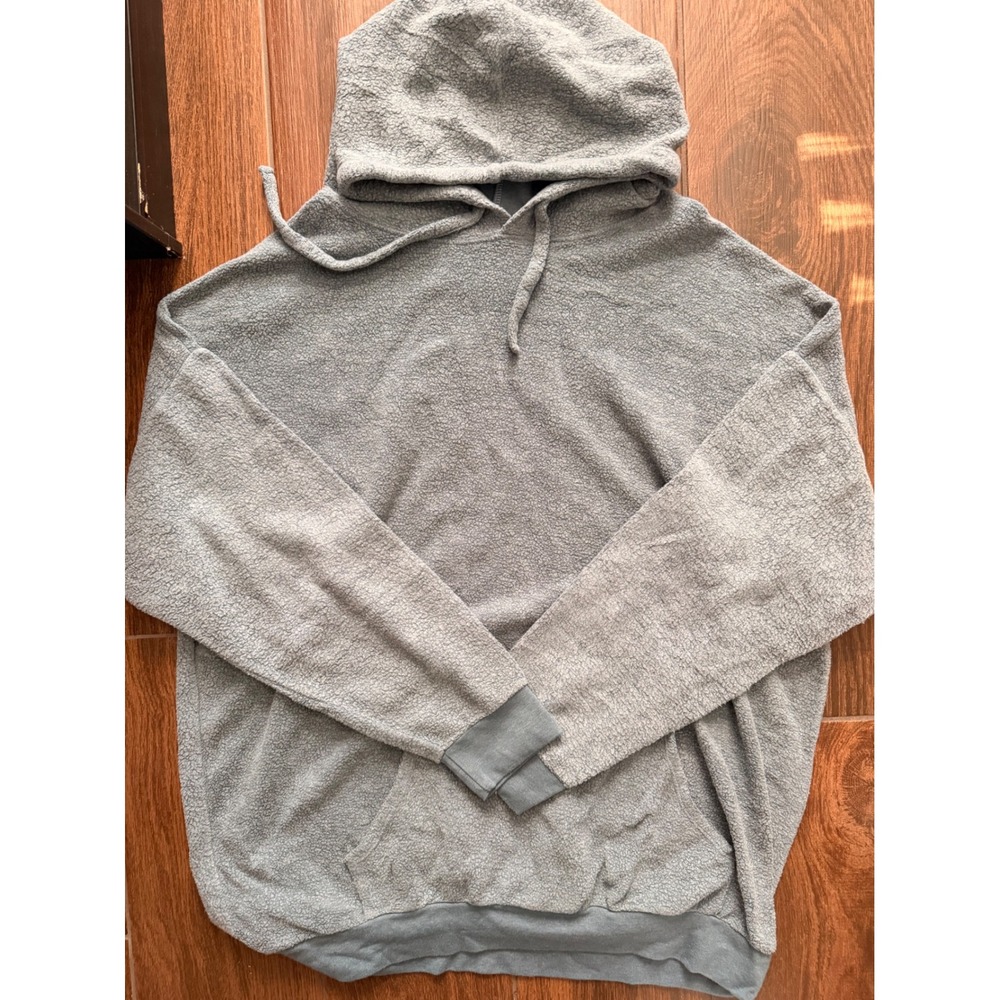 Soft Serve Cloud Cotton Hoodie Gray Sherpa Fleece Pullover 5XL Made in USA
